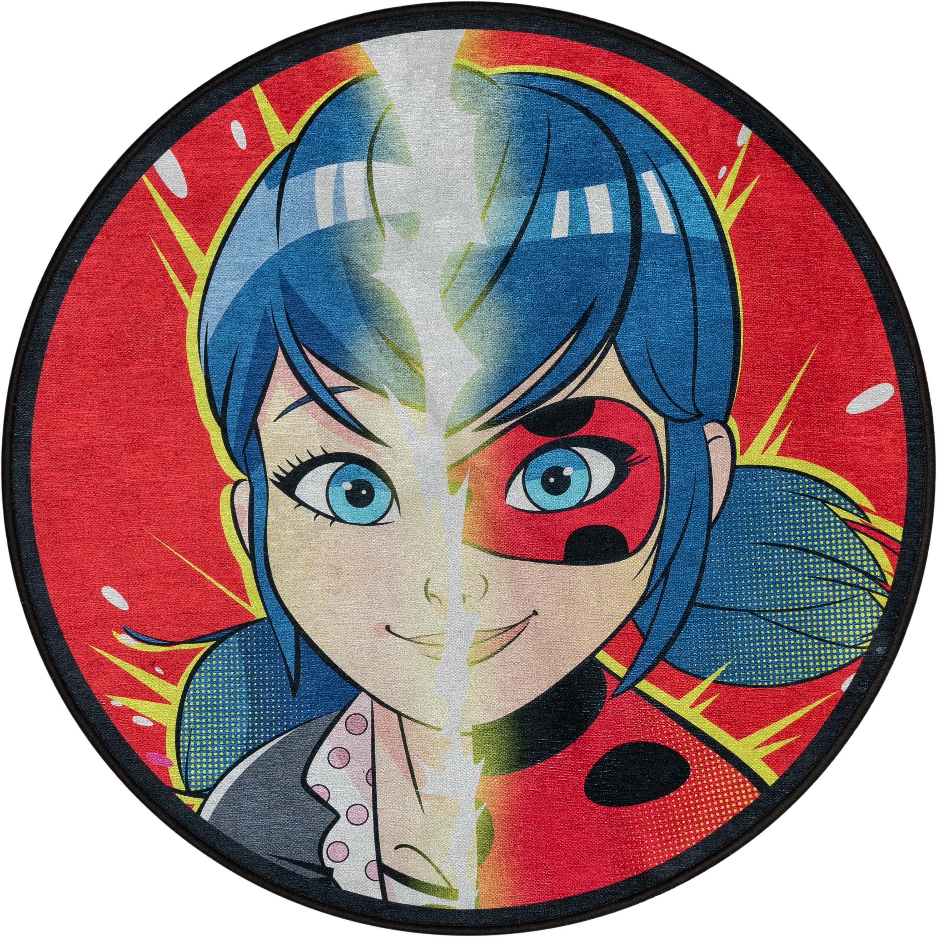 Miraculous Ladybug Double Face Red Area Rug by Well Woven