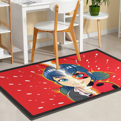 Miraculous Ladybug Double Face Red Area Rug by Well Woven