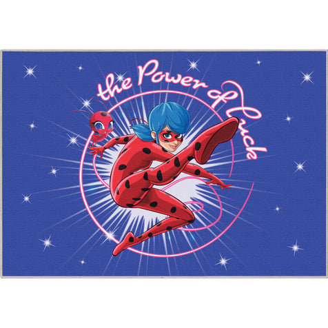 Miraculous Ladybug The Power of Luck Blue Area Rug by Well Woven
