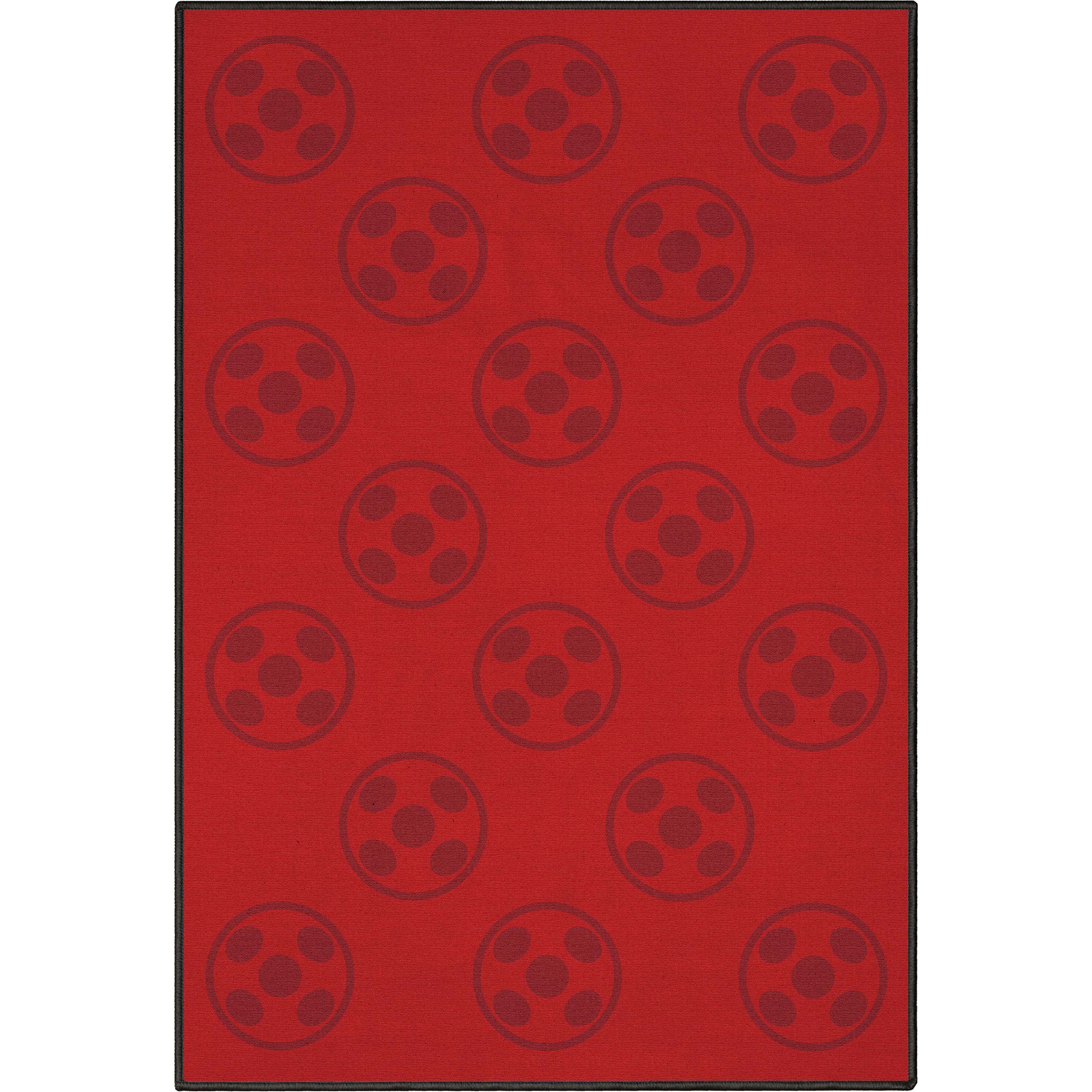 Miraculous Ladybug large Ladybug Repeat Red Area Rug by Well Woven