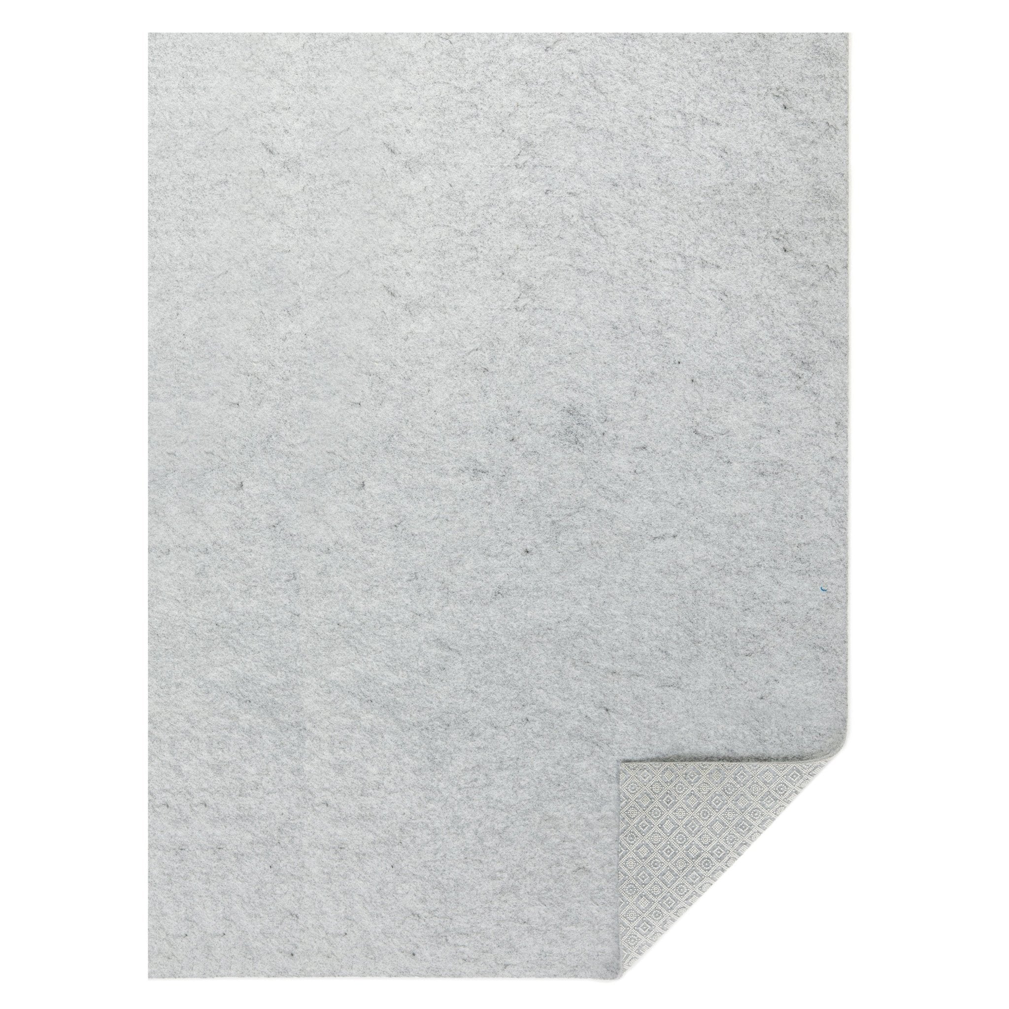 Non-Slip Felt Rug Pad – Easy to Trim, Safe for All Floors, Grey Cream Slim 1/8” Thickness Well Woven