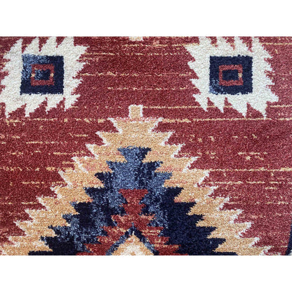 Custom Size Runner Lea Southwestern Red Choose Your Width x Choose Your Length Hallway Runner Rug