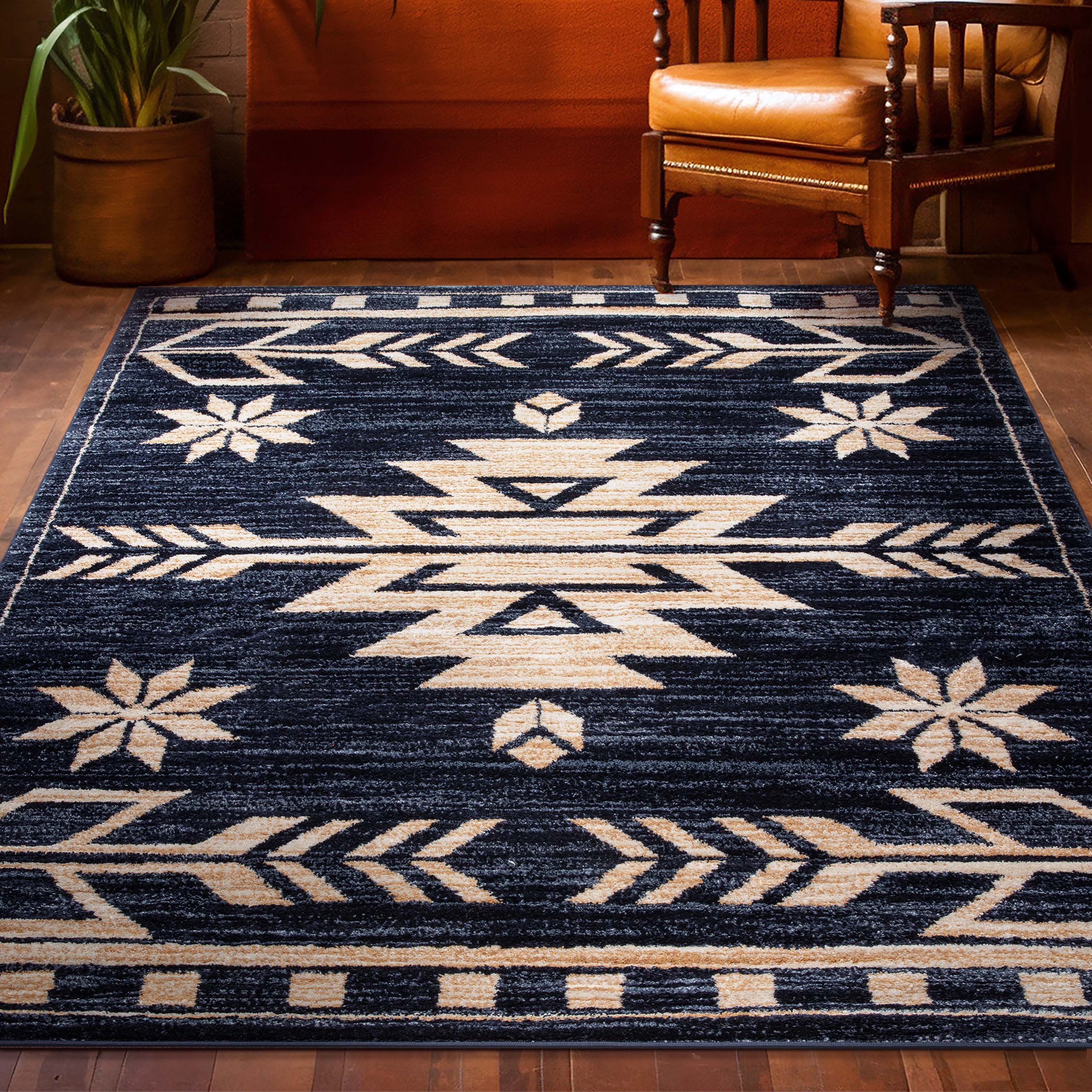 Canton Southwestern Tribal Bohemian Blue Rug