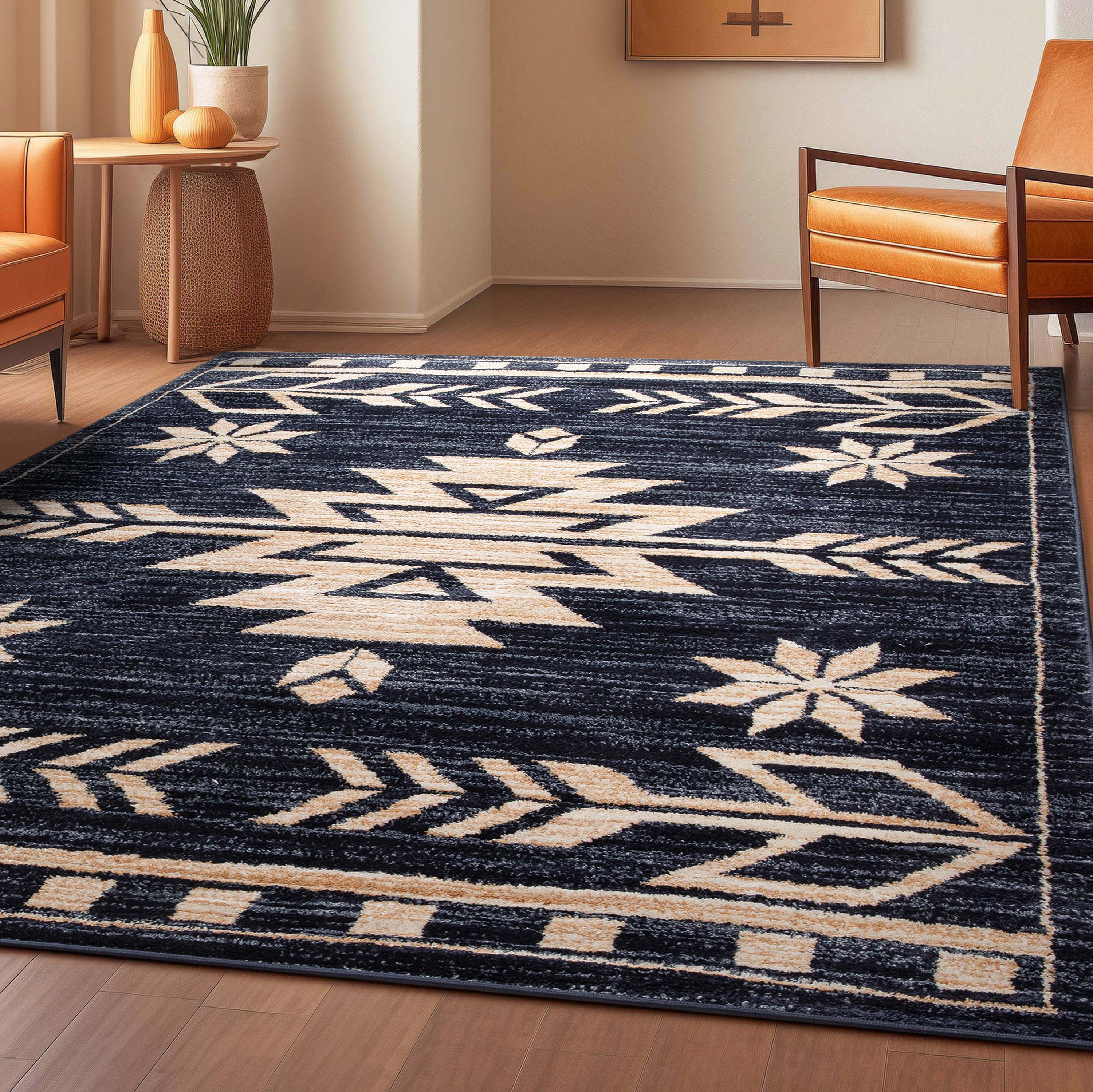 Canton Southwestern Tribal Bohemian Blue Rug