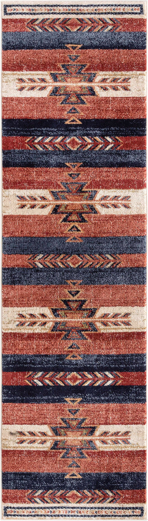 Dustin Southwestern Tribal Medallion Crimson Rug