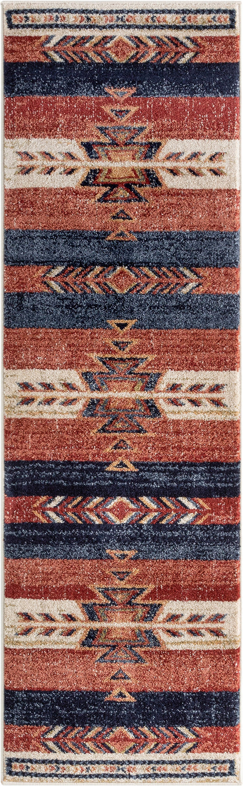 Dustin Southwestern Tribal Medallion Crimson Rug