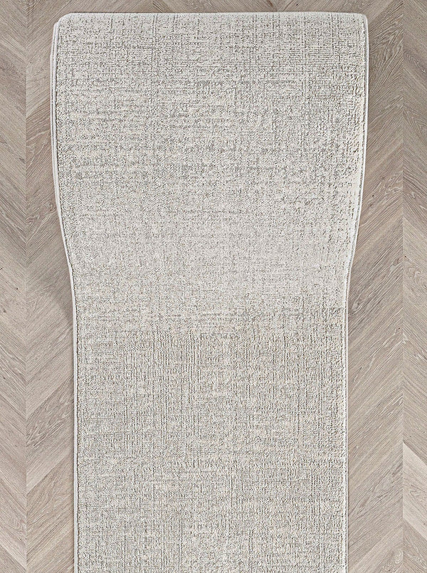 Custom Size Hallway & Stair Runner - Como Ivory Choose Your Width x Choose Your Runner Length- Made to Order Runner - Ultra-Soft,  Tweed Tonal Colors - Looped Pile