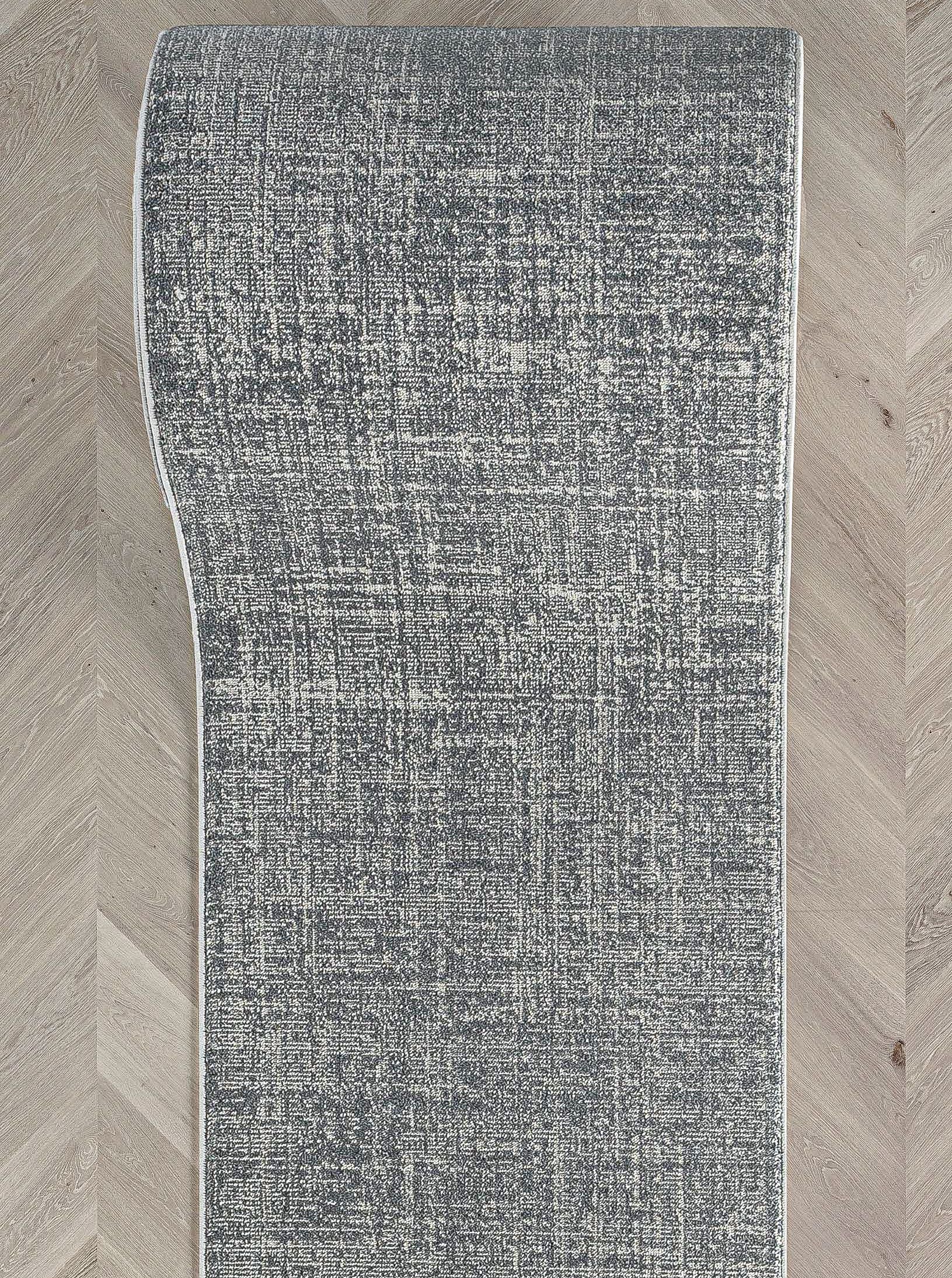 Custom Size Hallway & Stair Runner - Como Ivory Grey Choose Your Width x Choose Your Runner Length- Made to Order Runner - Ultra-Soft,  Tweed Tonal Colors - Looped Pile