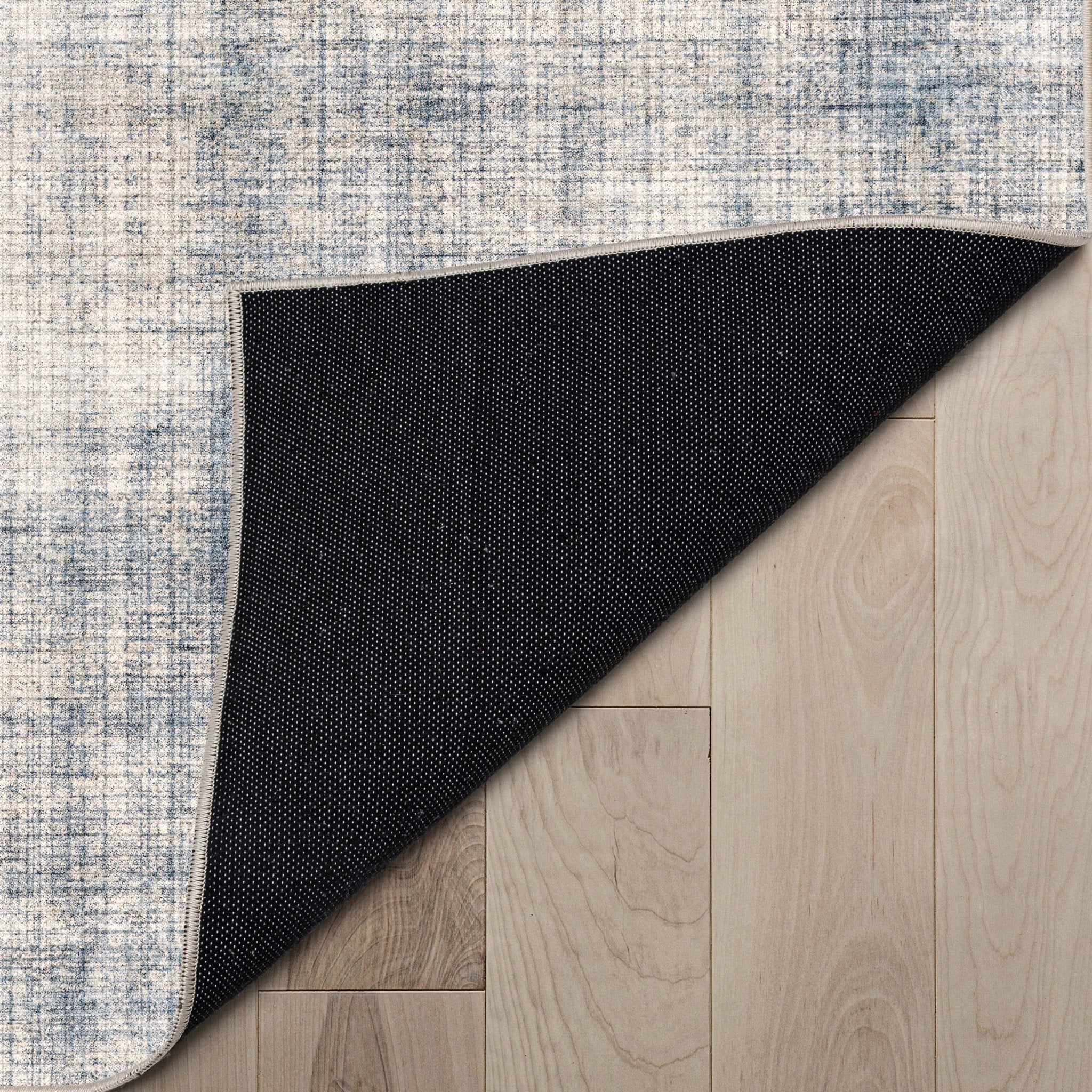 Rio Abstract Plaid Blue Cream Flatweave Rug Well Woven