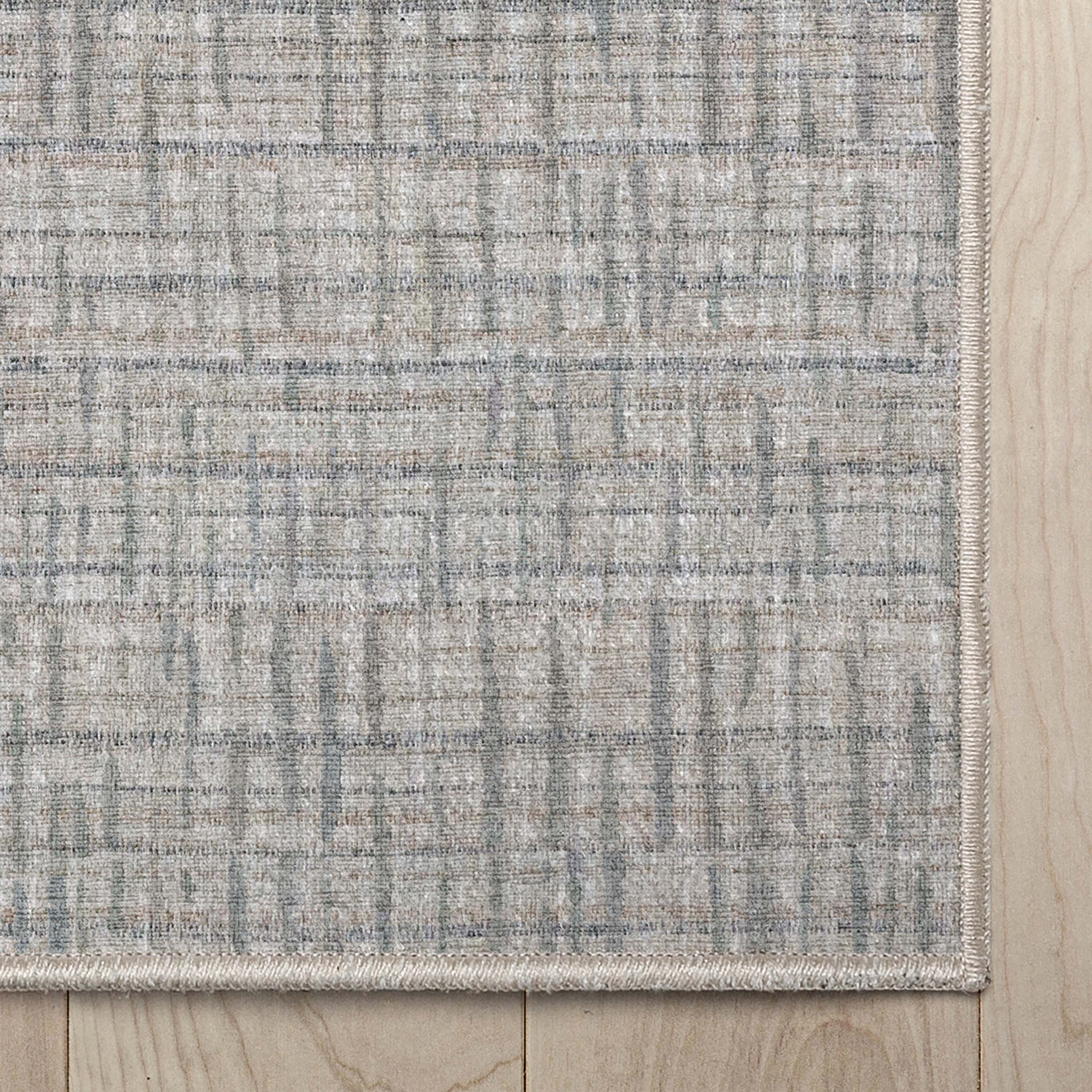 Bali Abstract Plaid Beige Flatweave Rug