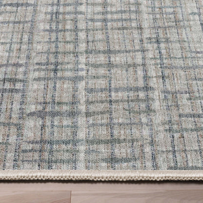 Bali Abstract Plaid Beige Flatweave Rug