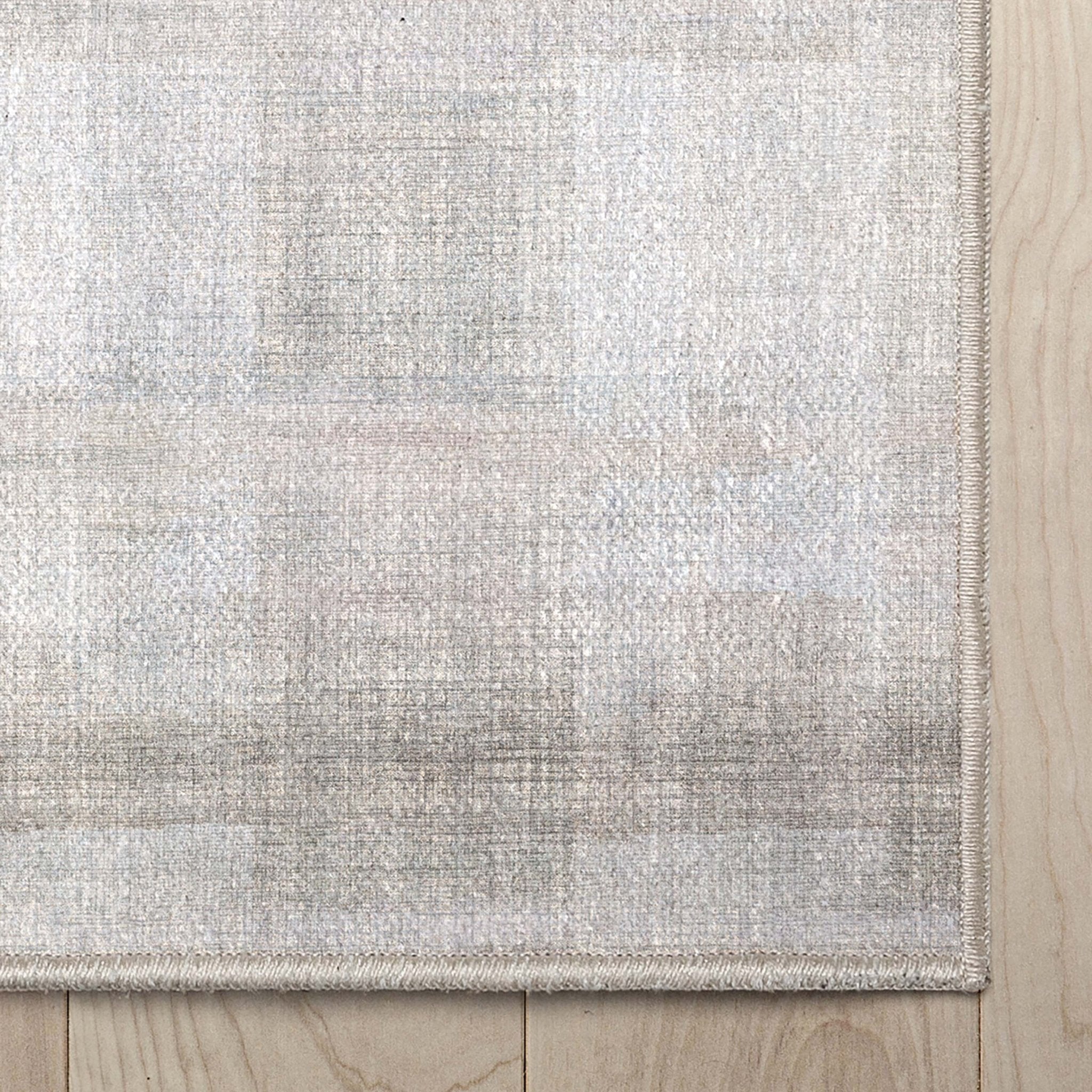 Parquet Abstract Plaid Beige Flatweave Rug Well Woven
