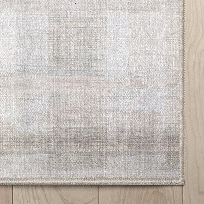 Parquet Abstract Plaid Beige Flatweave Rug