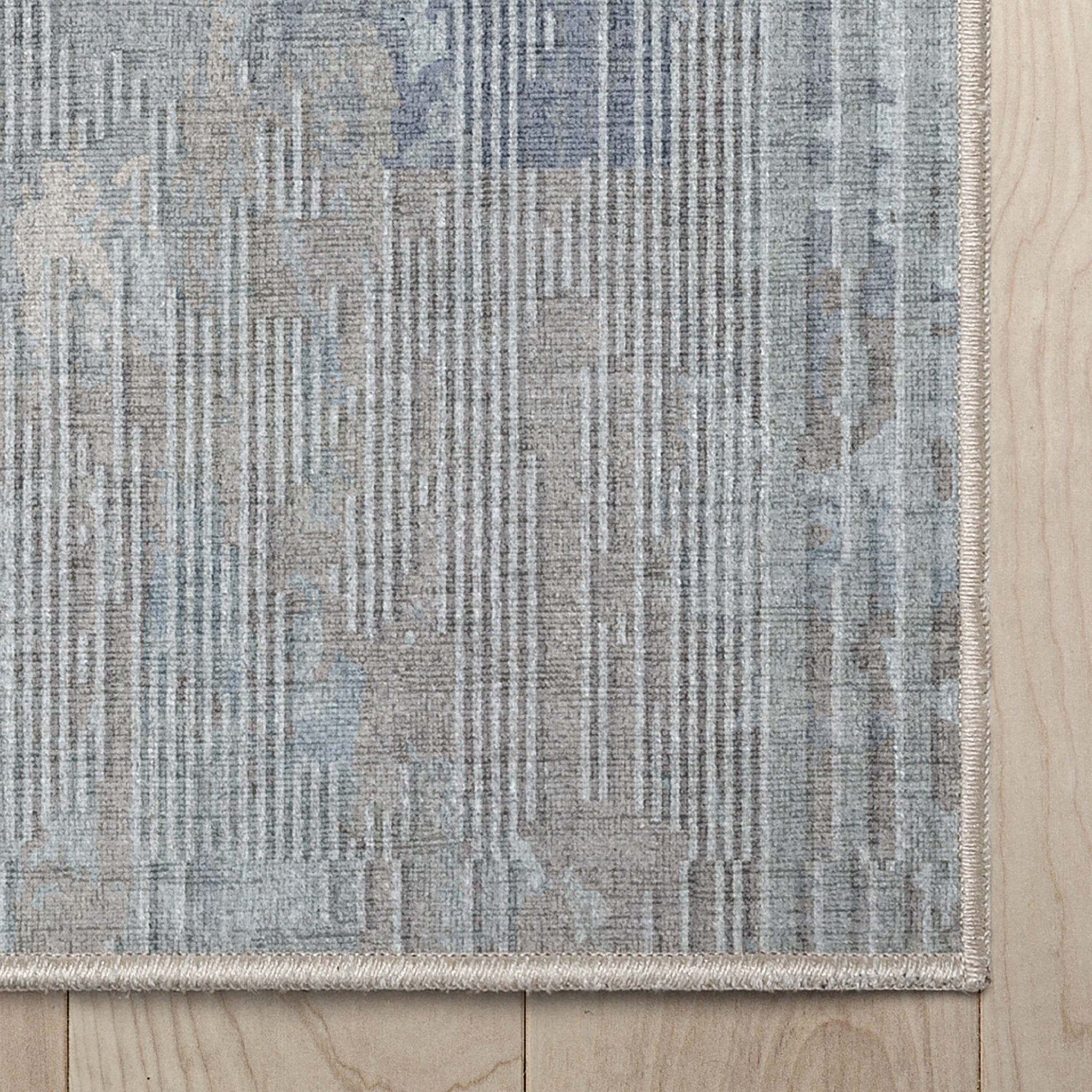 Acropolis Abstract Geometric Lines Blue Flatweave Rug Well Woven