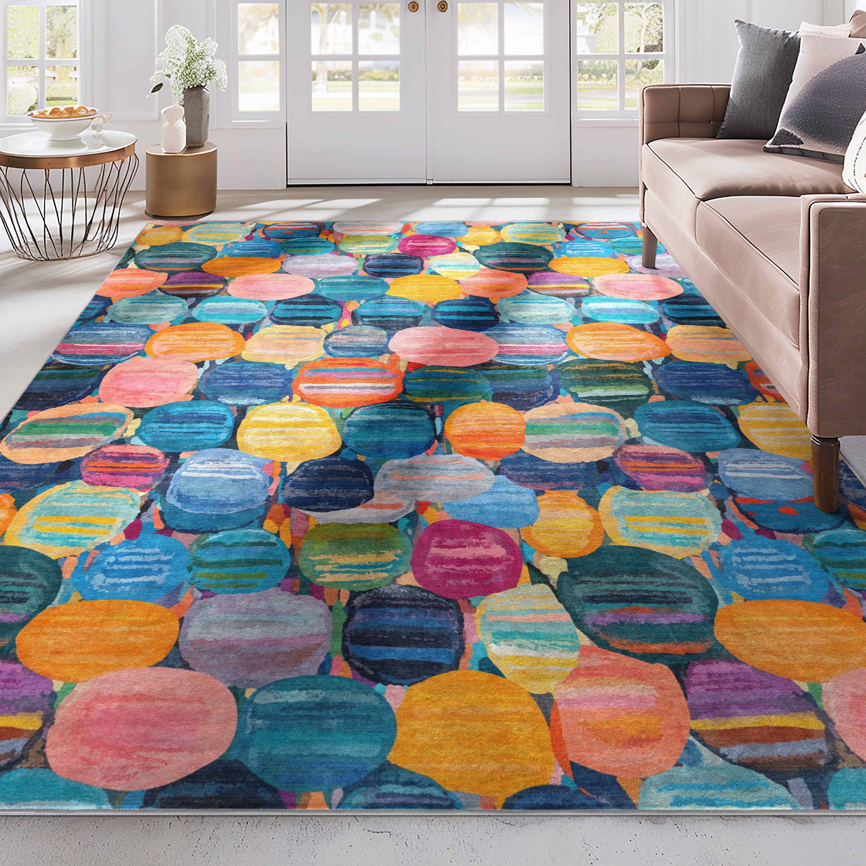 Apollo Nuances Rivières – Soft Watercolor & Pebble Multicolor Rug