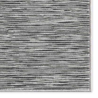 Custom Size Runner Striations Modern Striped Fogstone Pewter Choose Your Width x Choose Your Length Hallway Runner Rug