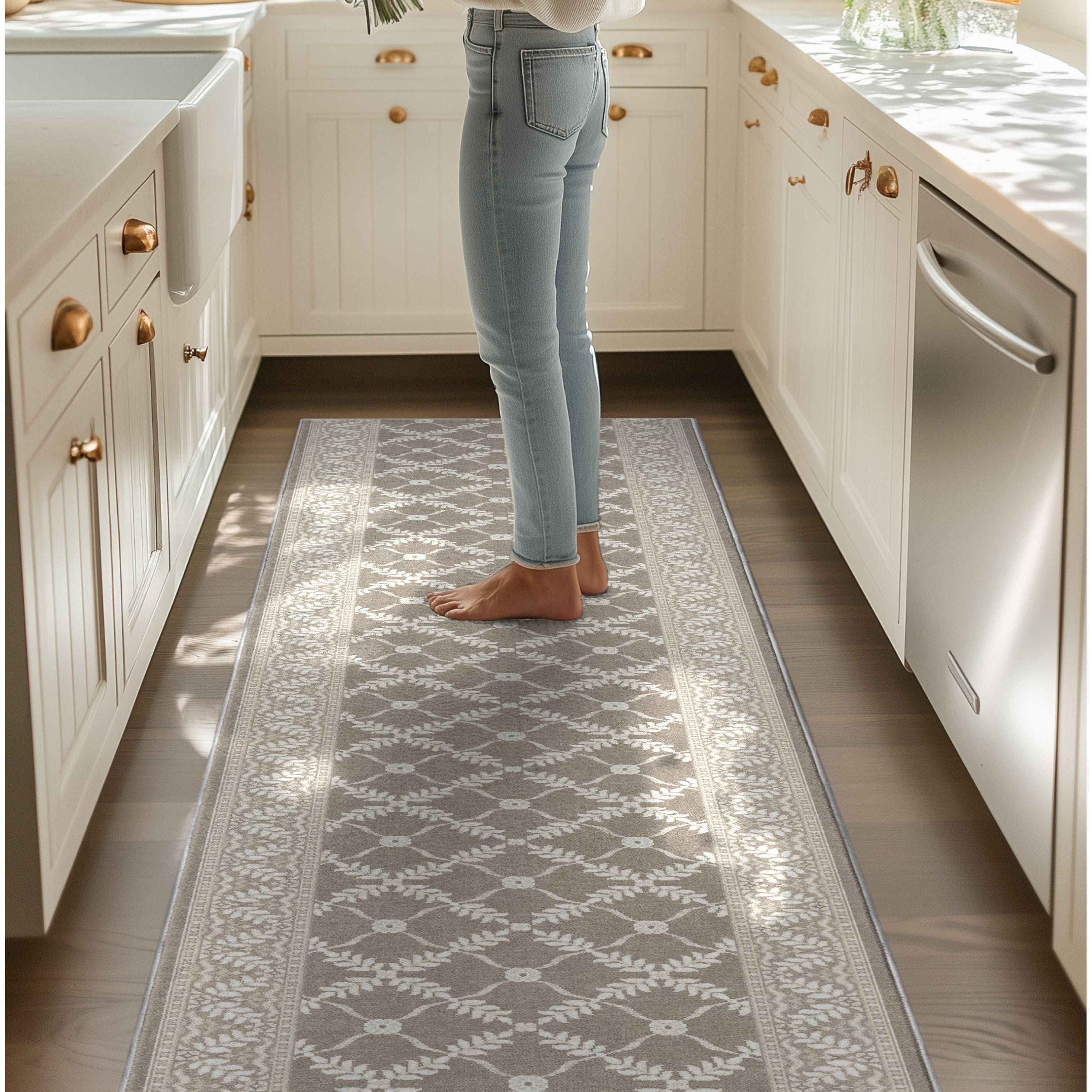 Custom Size Runner Regency Lattice Desert Drift Choose Your Width x Choose Your Length Hallway Runner Rug