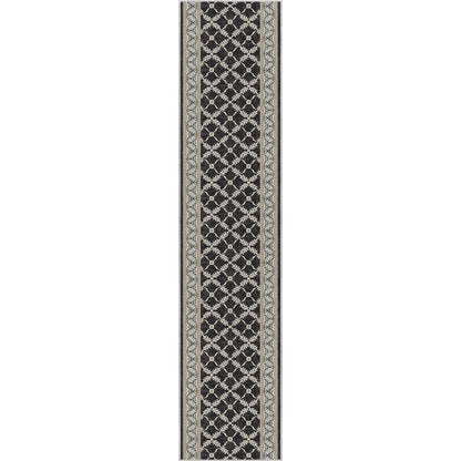 Custom Size Runner Regency Lattice Midnight Ash Choose Your Width x Choose Your Length Hallway Runner Rug