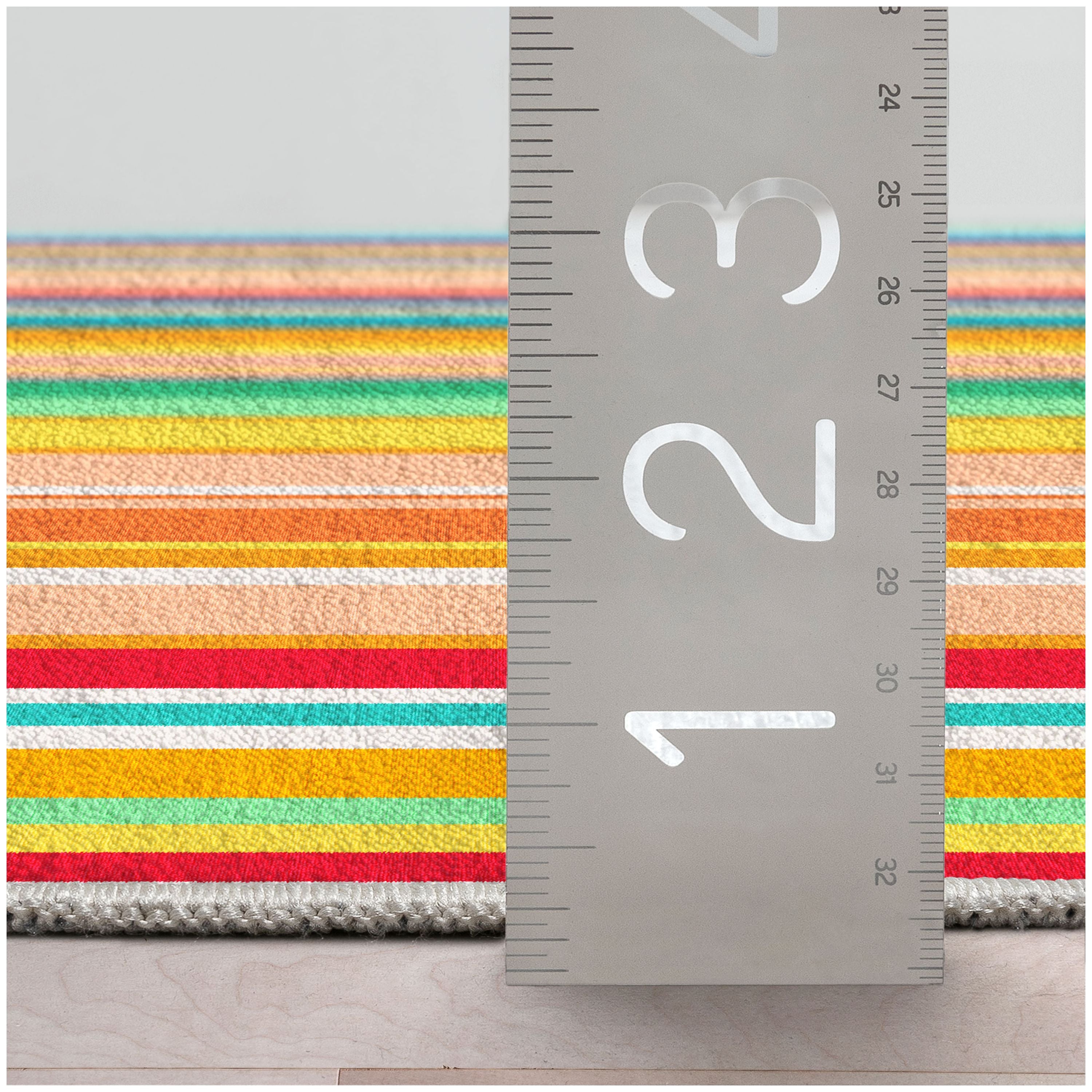 Custom Size Runner Seabreeze Lines Modern Multi Choose Your Width x Choose Your Length Hallway Runner Rug