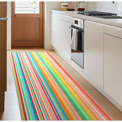 Custom Size Runner Seabreeze Lines Modern Multi Choose Your Width x Choose Your Length Hallway Runner Rug