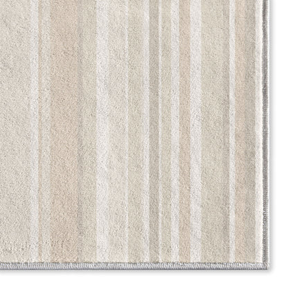 Custom Size Runner Seabreeze Lines Modern Moonlit Ivory Choose Your Width x Choose Your Length Hallway Runner Rug