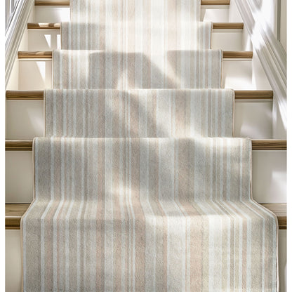 Custom Size Runner Seabreeze Lines Modern Moonlit Ivory Choose Your Width x Choose Your Length Hallway Runner Rug