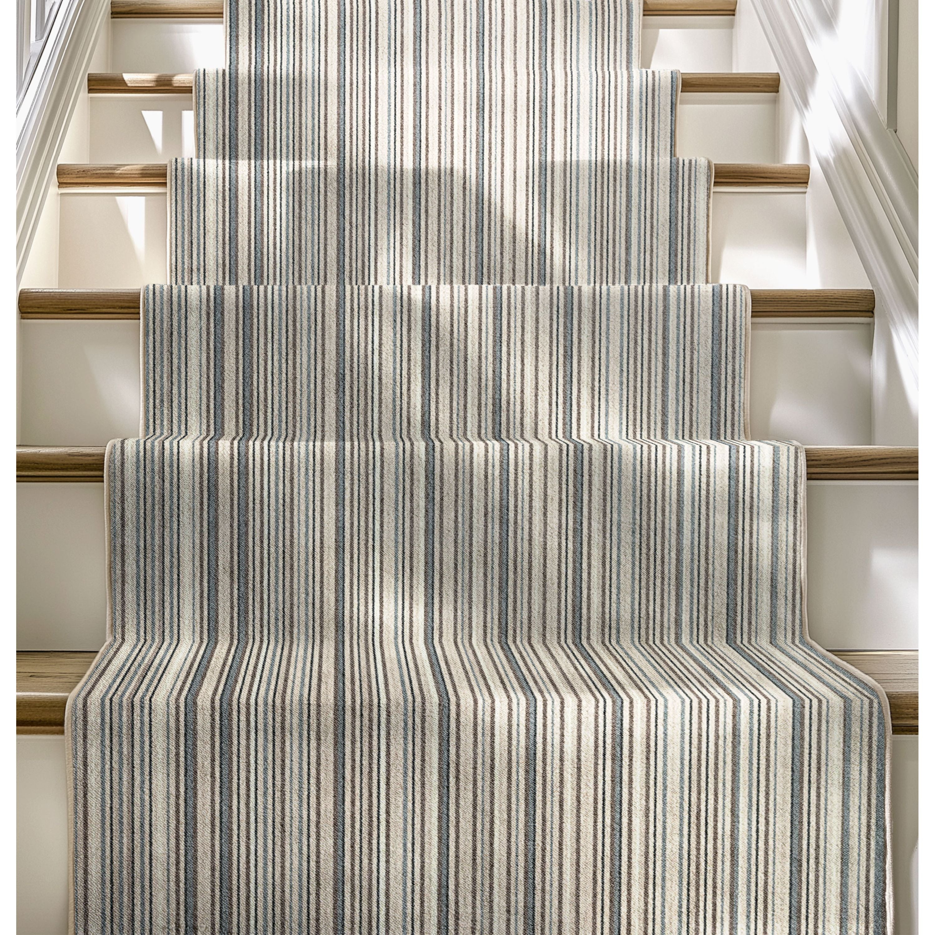 Custom Size Runner Seabreeze Lines Modern Cocoa Ridge Choose Your Width x Choose Your Length Hallway Runner Rug