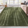 Apollo Elemental Quarry Striped Tribal Green Flat-Pile Rug