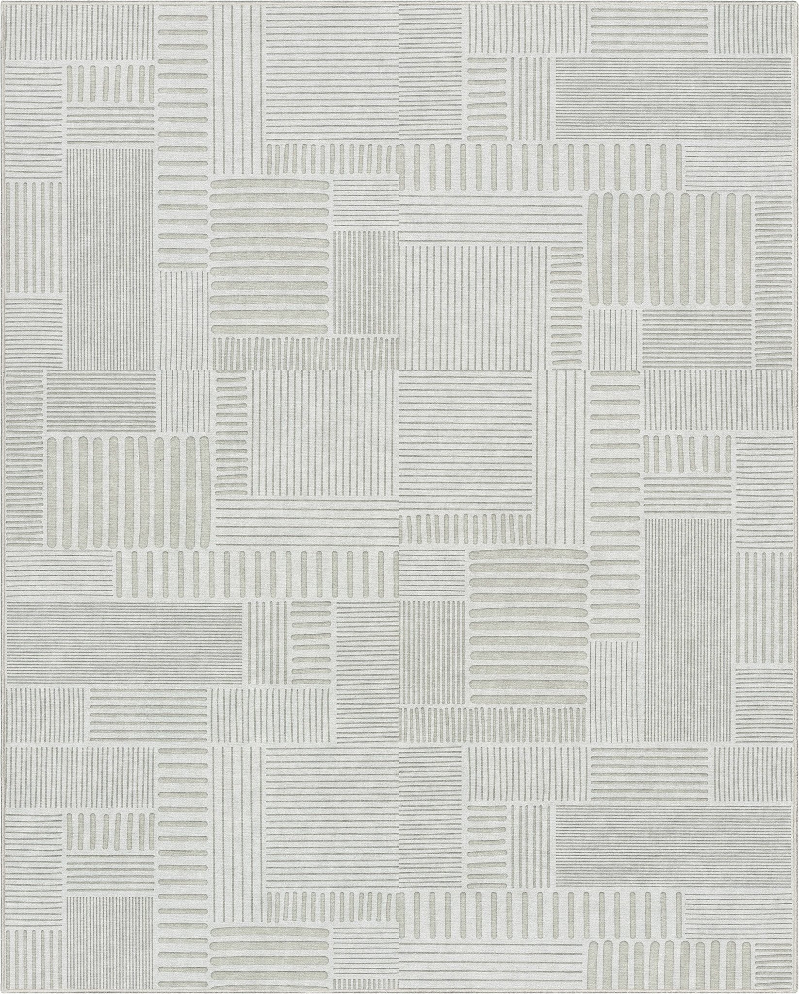 Apollo Granite Geometric Ivory Flat-Pile Rug Well Woven