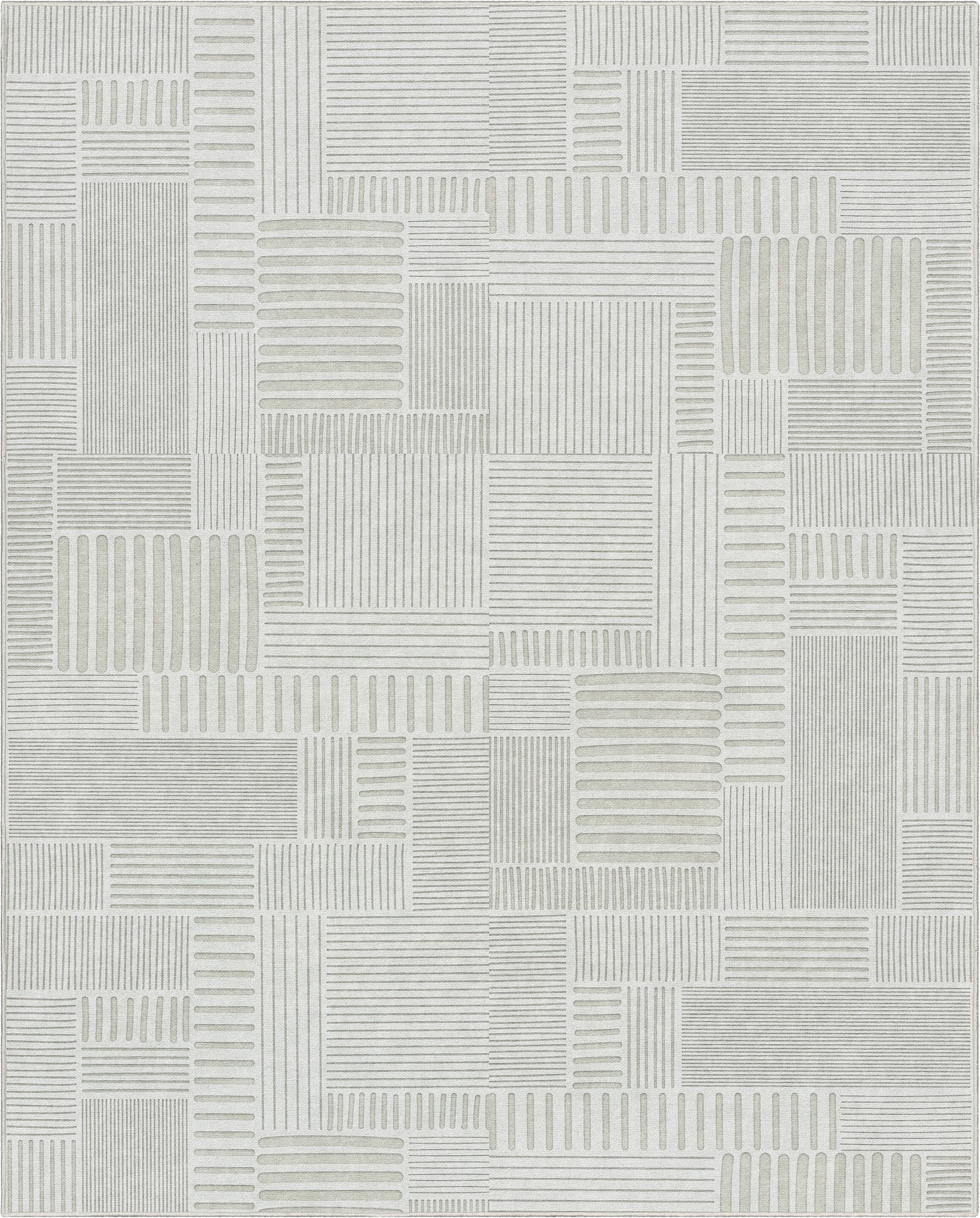 Apollo Granite Geometric Ivory Flat-Pile Rug