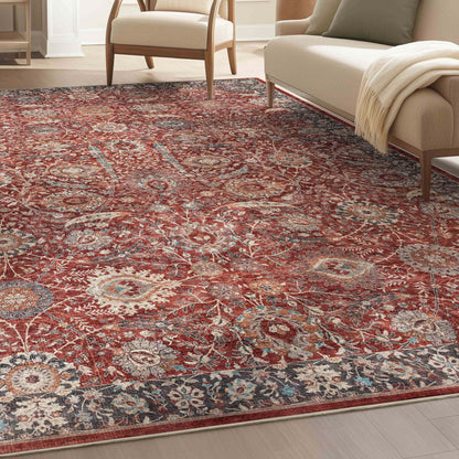 Liana Vintage Oriental Red Flat-Weave Rug