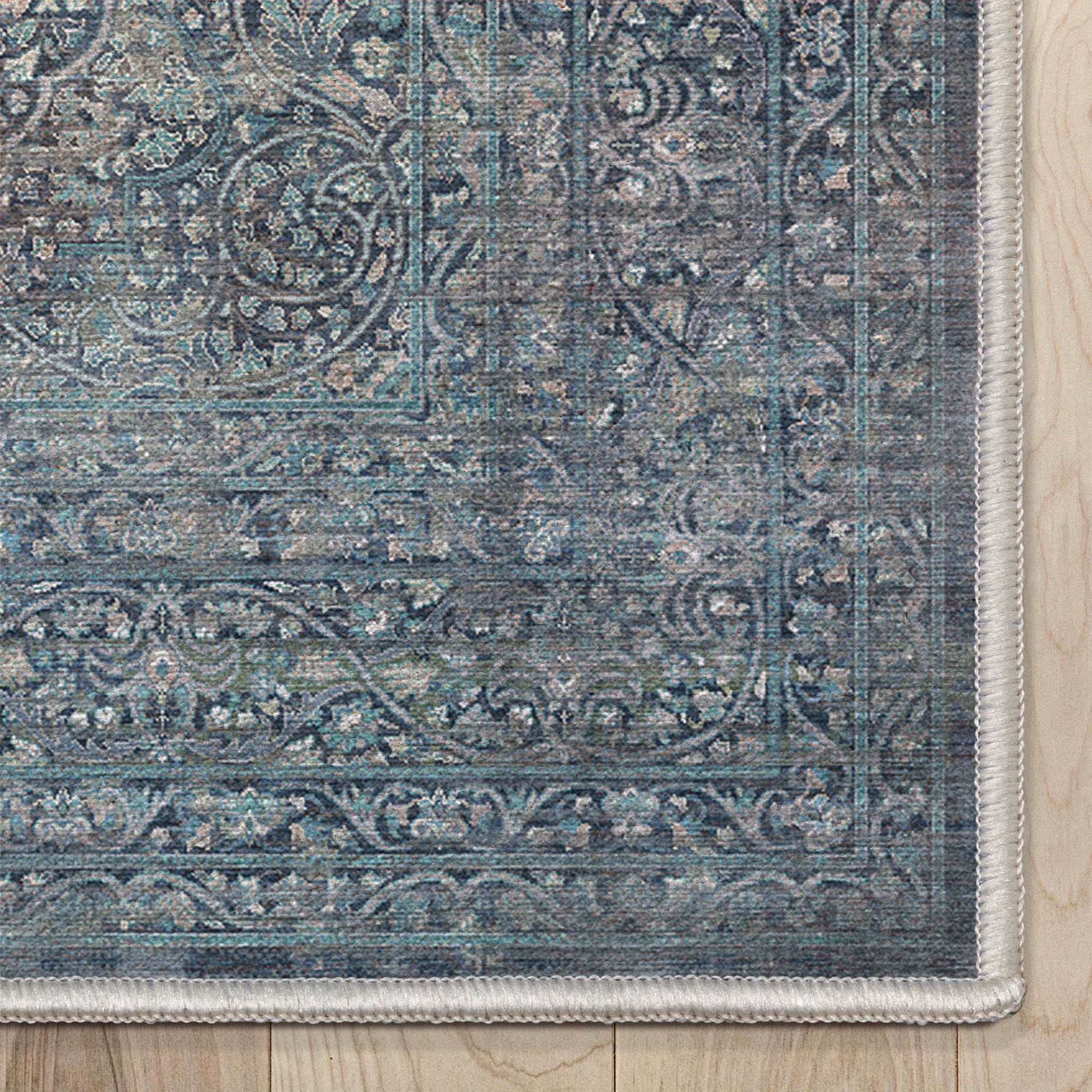 Custom Size Runner Juliette Vintage Persian Oriental Blue Choose Your Width x Choose Your Length Hallway Runner Rug Well Woven