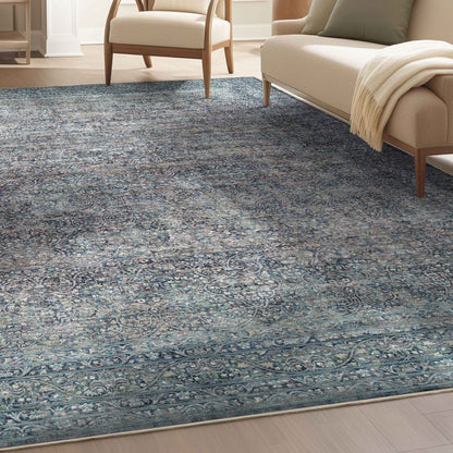 Juliette Vintage Persian Oriental Blue Flat-Weave Rug