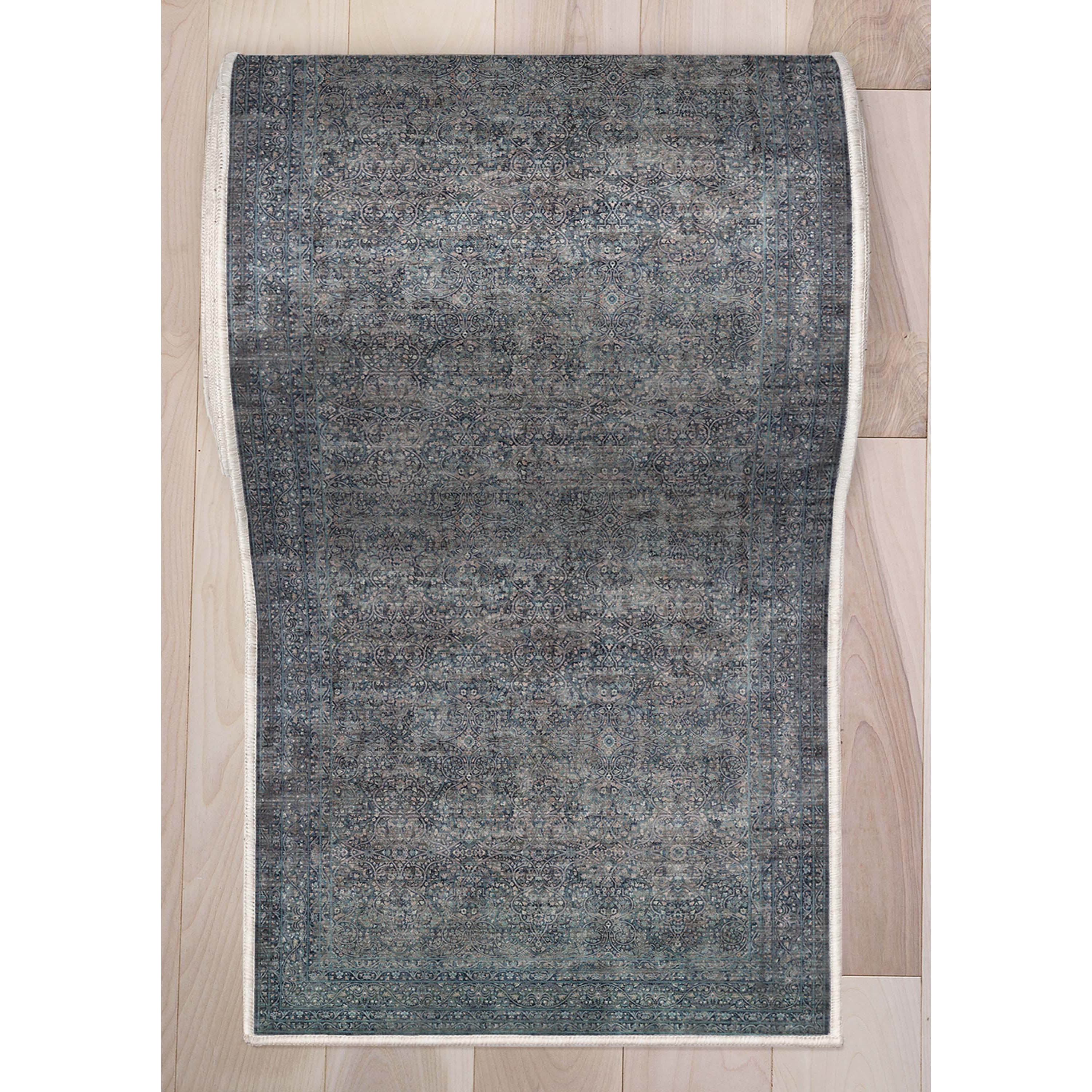 Custom Size Runner Juliette Vintage Persian Oriental Blue Choose Your Width x Choose Your Length Hallway Runner Rug