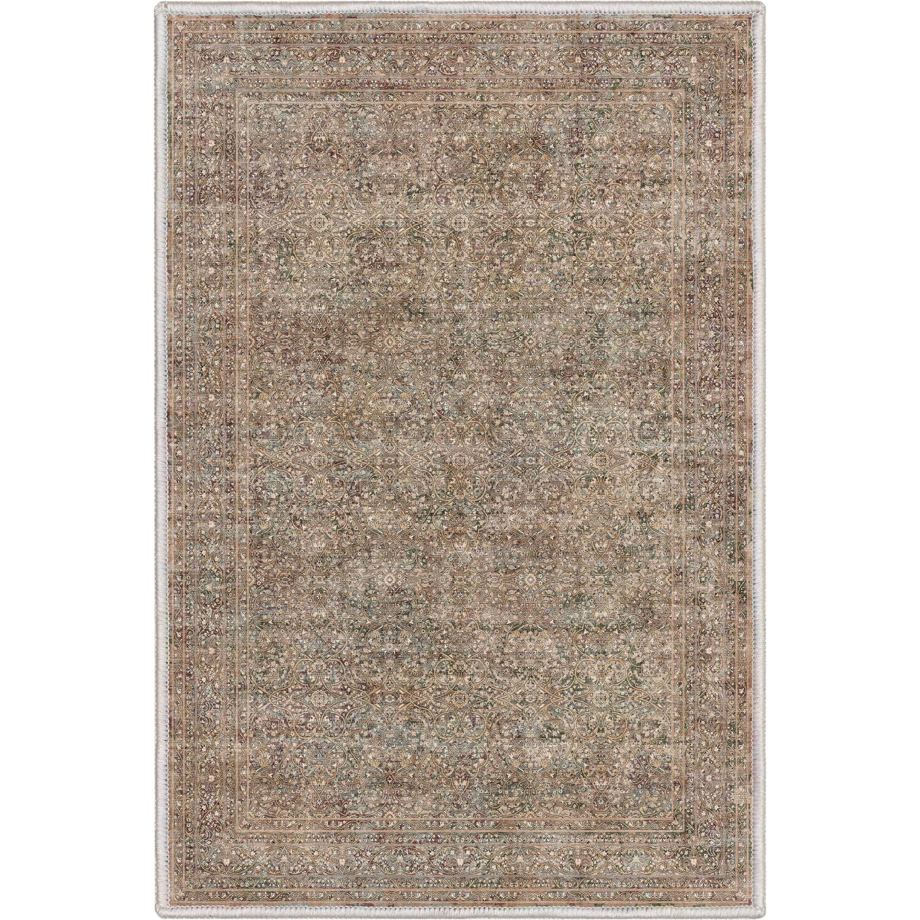 Juliette Vintage Persian Oriental Beige Flat-Weave Rug