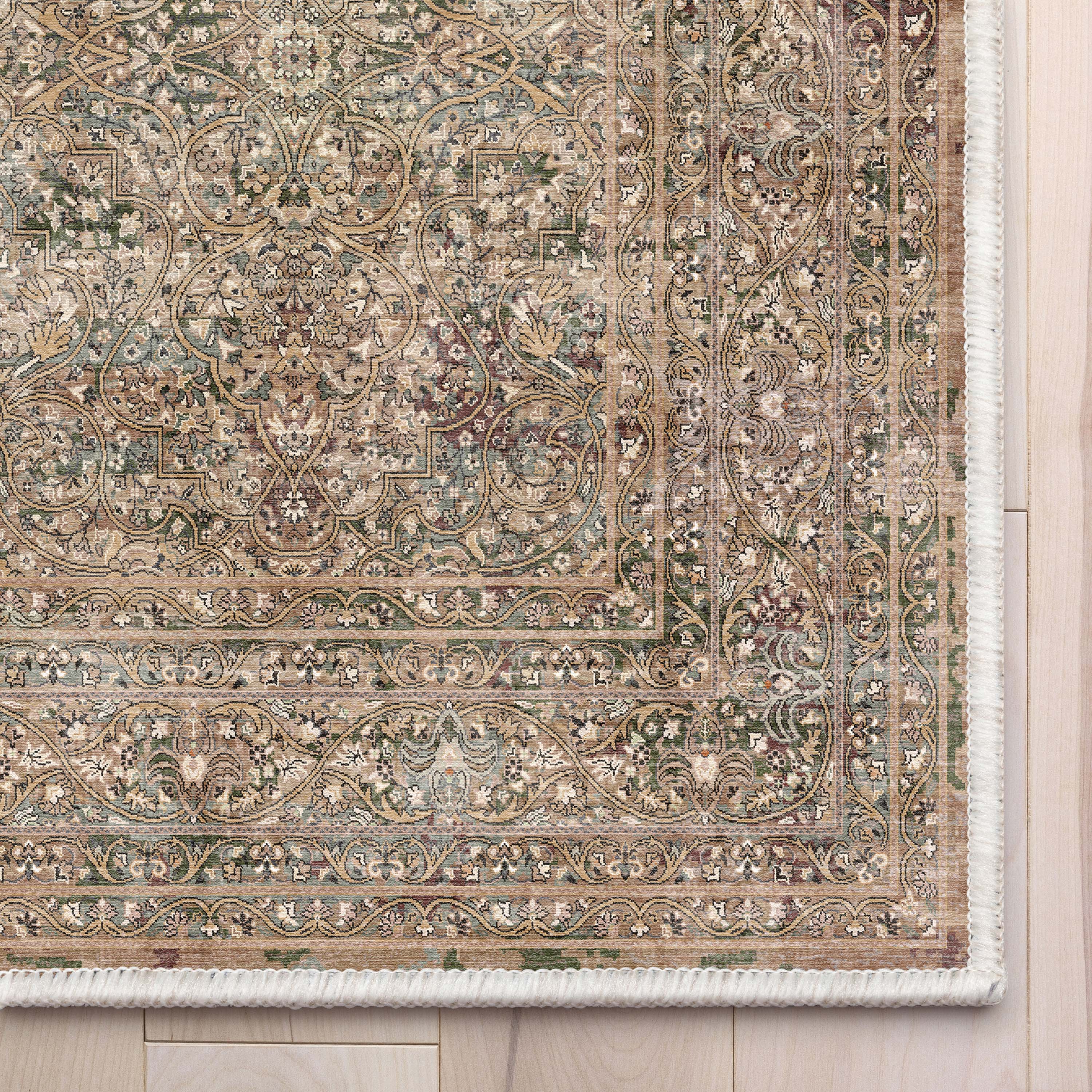 Custom Size Runner Juliette Vintage Persian Oriental Beige Choose Your Width x Choose Your Length Hallway Runner Rug