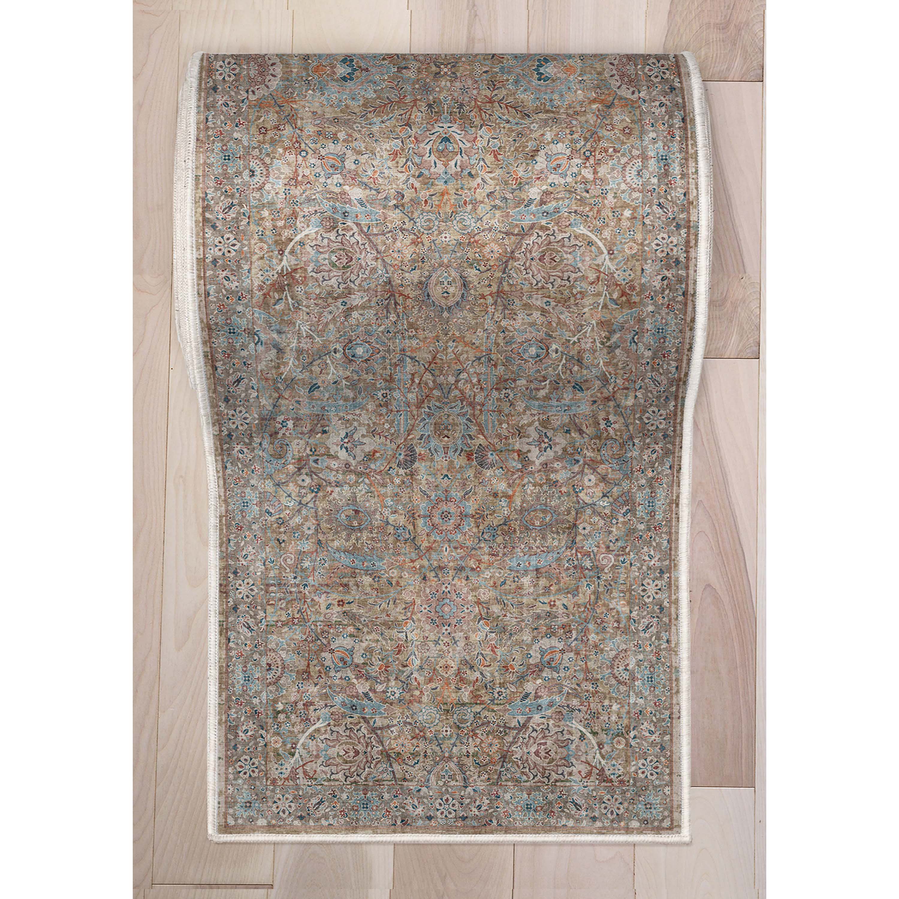 Custom Size Runner Emilia Vintage Persian Oriental Blue Choose Your Width x Choose Your Length Hallway Runner Rug