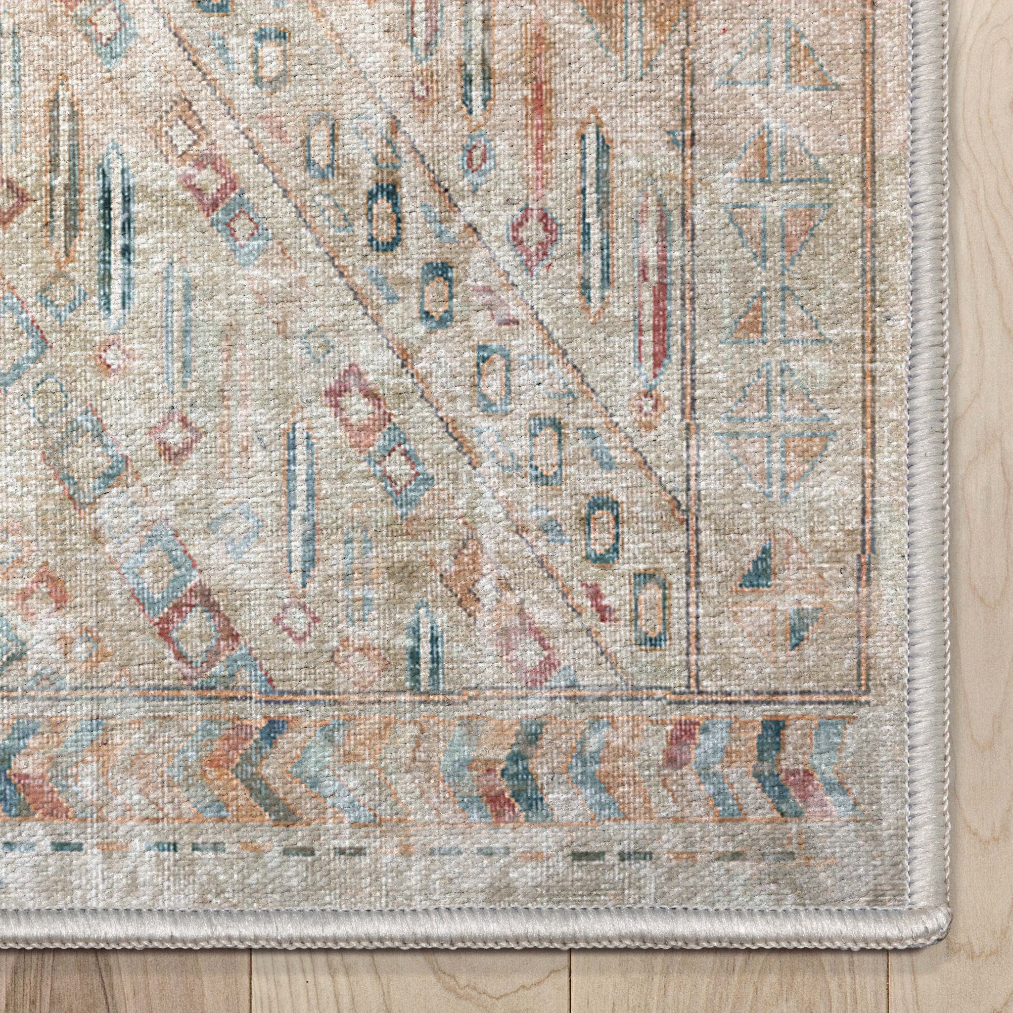 Custom Size Runner Anya Vintage Tribal Ivory Choose Your Width x Choose Your Length Hallway Runner Rug Well Woven