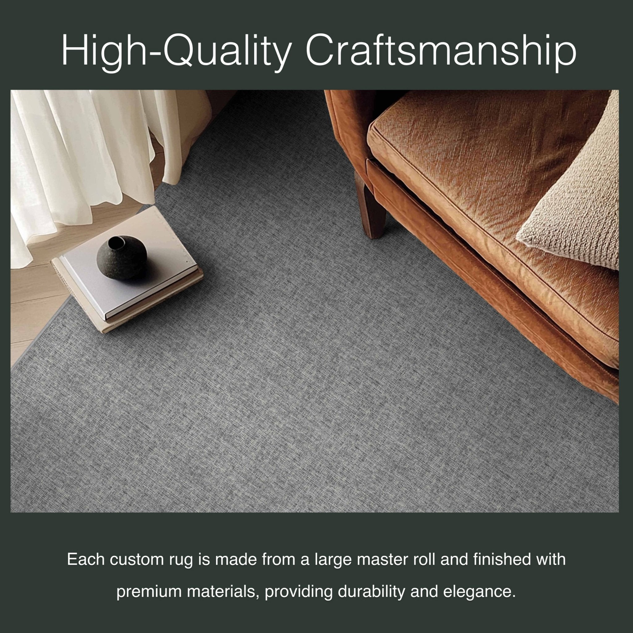 Wilfred Custom Rug - Monochrome Hatch , Low Pile, Easy  Clean, Personalized Sizes - Well Woven - Grey monochrome rug in a living room