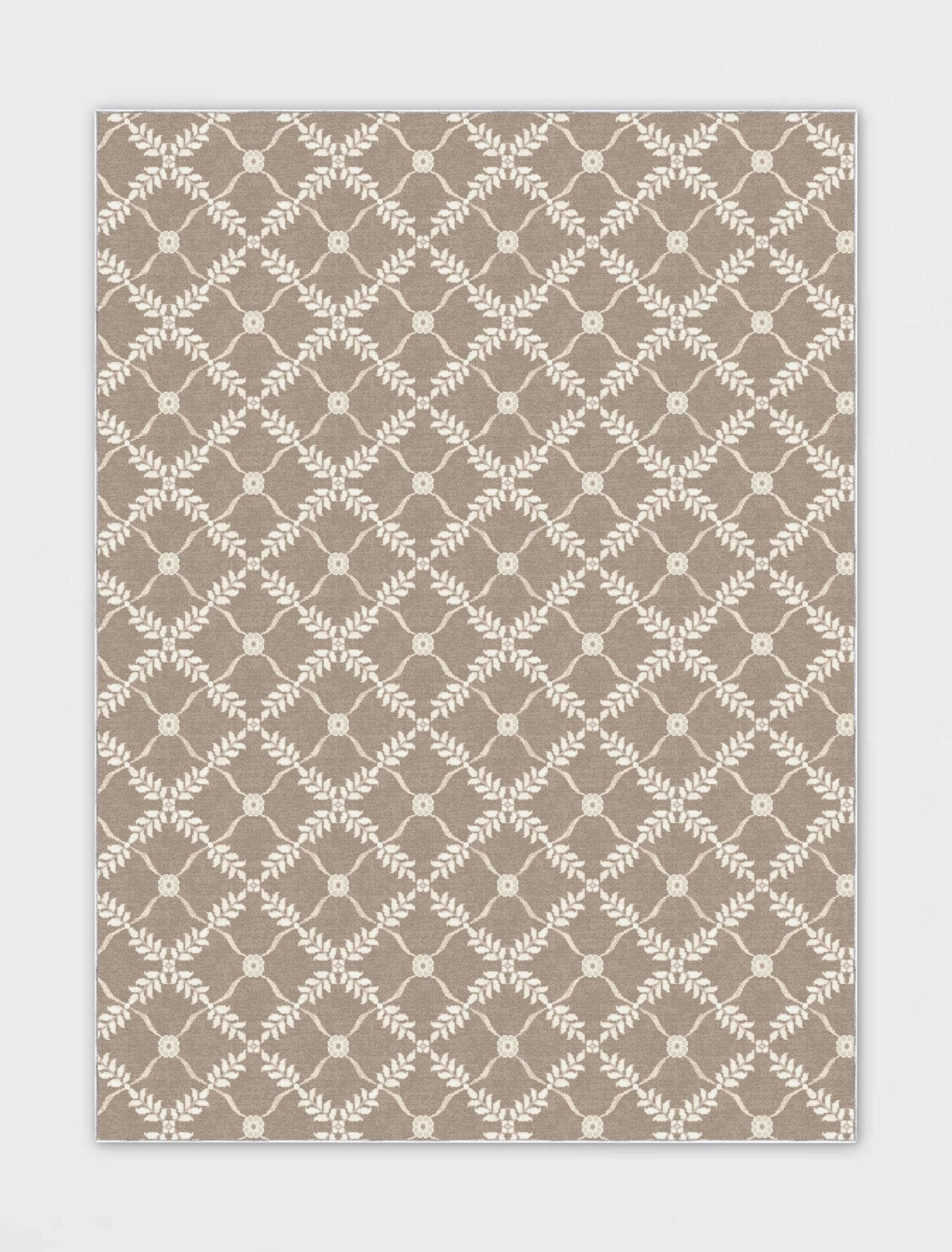 Well Woven - Aldwyn Beige Custom Rug - overhead  