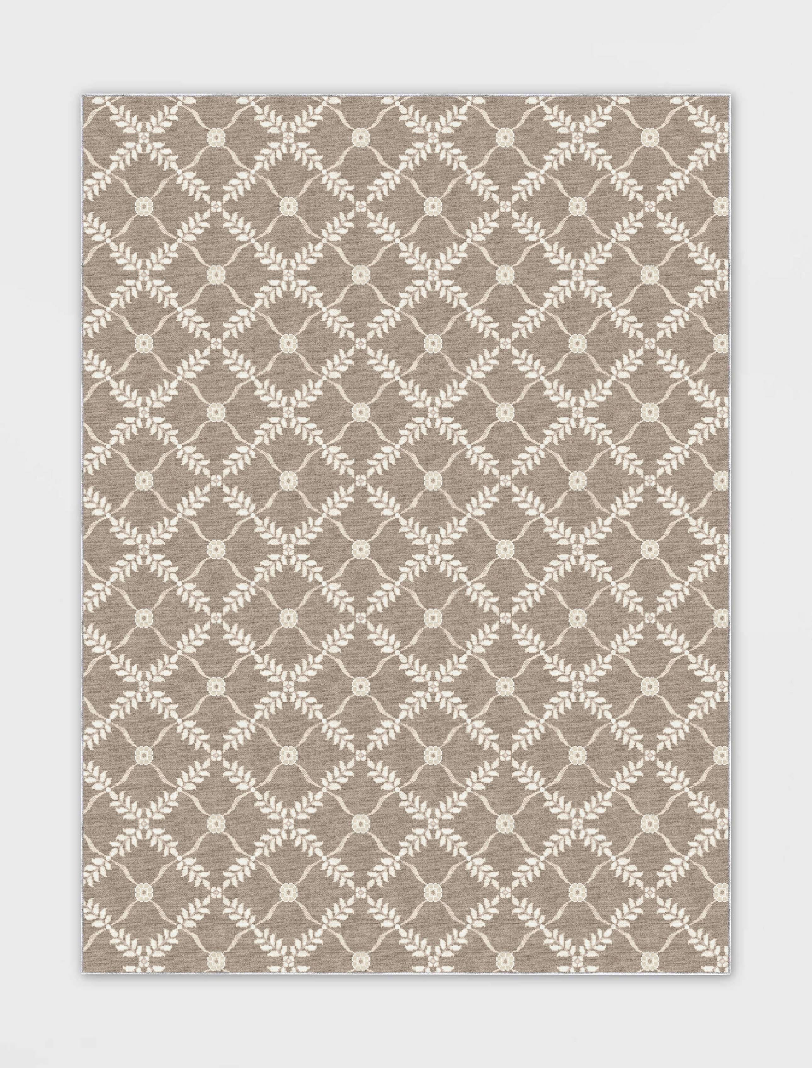 Well Woven - Aldwyn Beige Custom Rug - overhead  