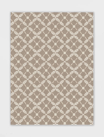 Well Woven - Aldwyn Beige Custom Rug - overhead  