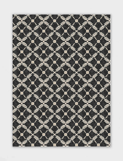 Well Woven - Aldwyn Black Custom Rug - overhead