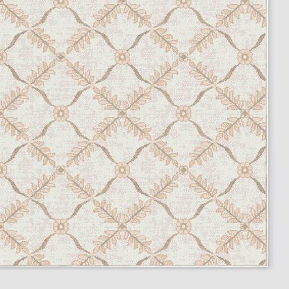 Well Woven - Aldwyn Cream Custom Rug - rug corner on white