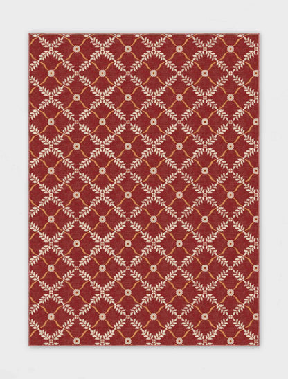 Well Woven - Aldwyn Red Custom Rug - Overhead