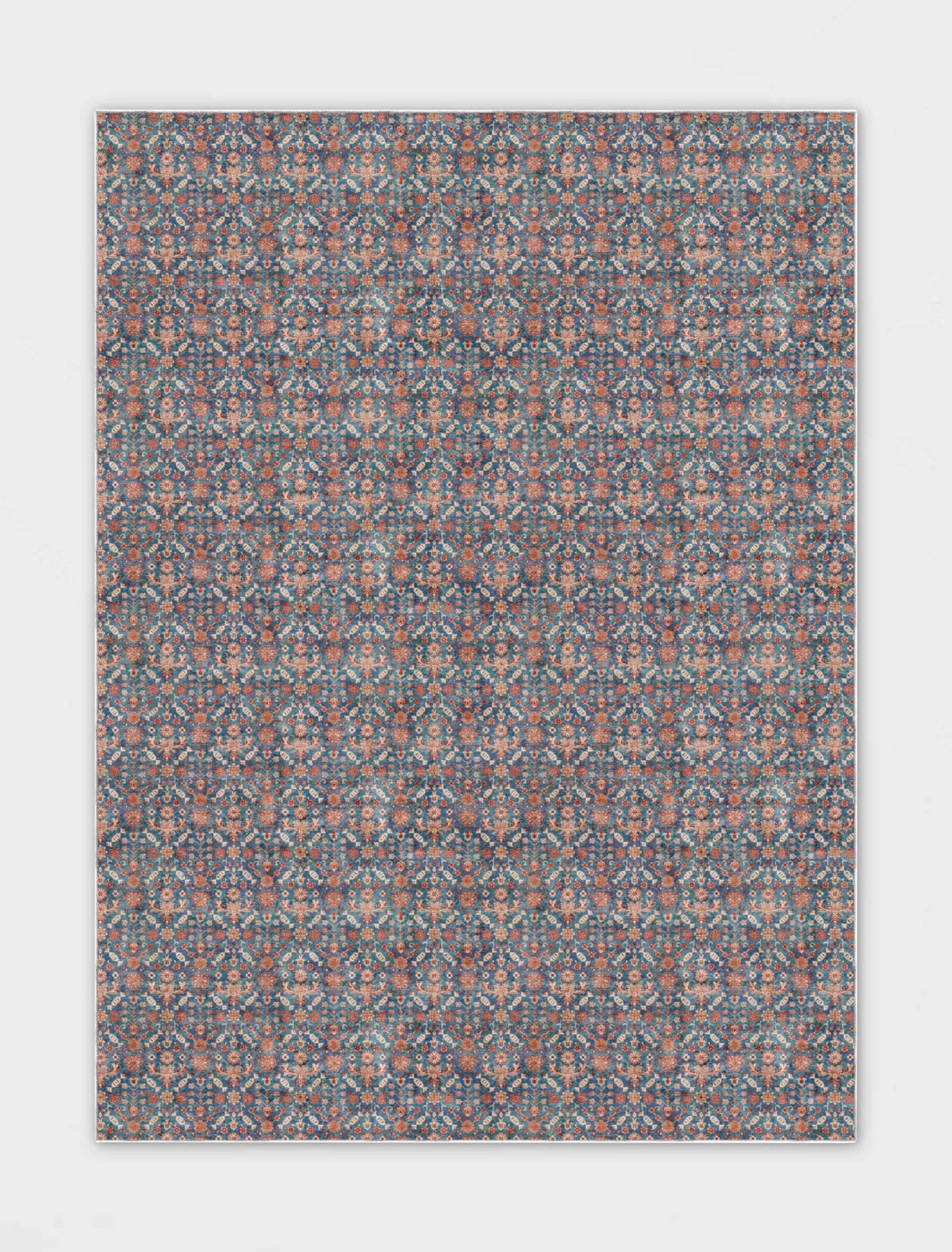 Well Woven - Blue Red - Hilda Custom Rug
