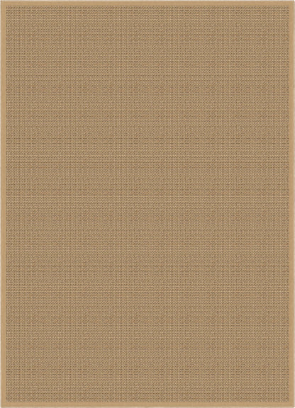 Well-Jute Shiba Farmohouse Solid Beige Flatweave 5' x 7' Rug