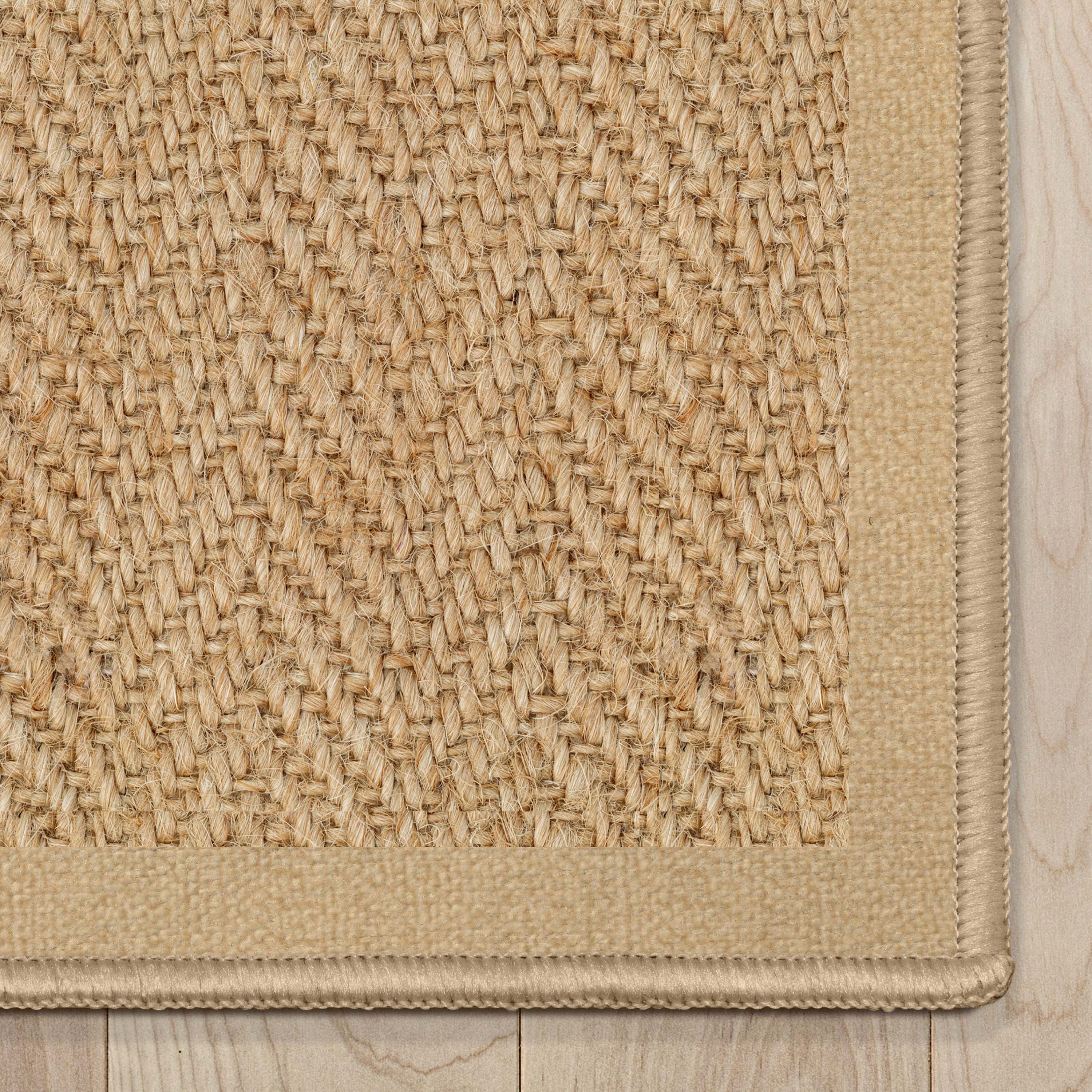 Well-Jute Boerboel Geometric Herringbone Beige Flatweave Rug