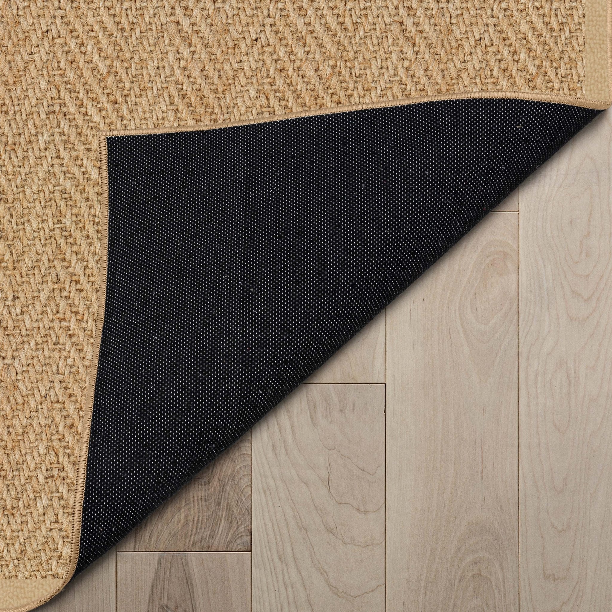 Well-Jute Boerboel Geometric Herringbone Beige Flatweave Rug Well Woven
