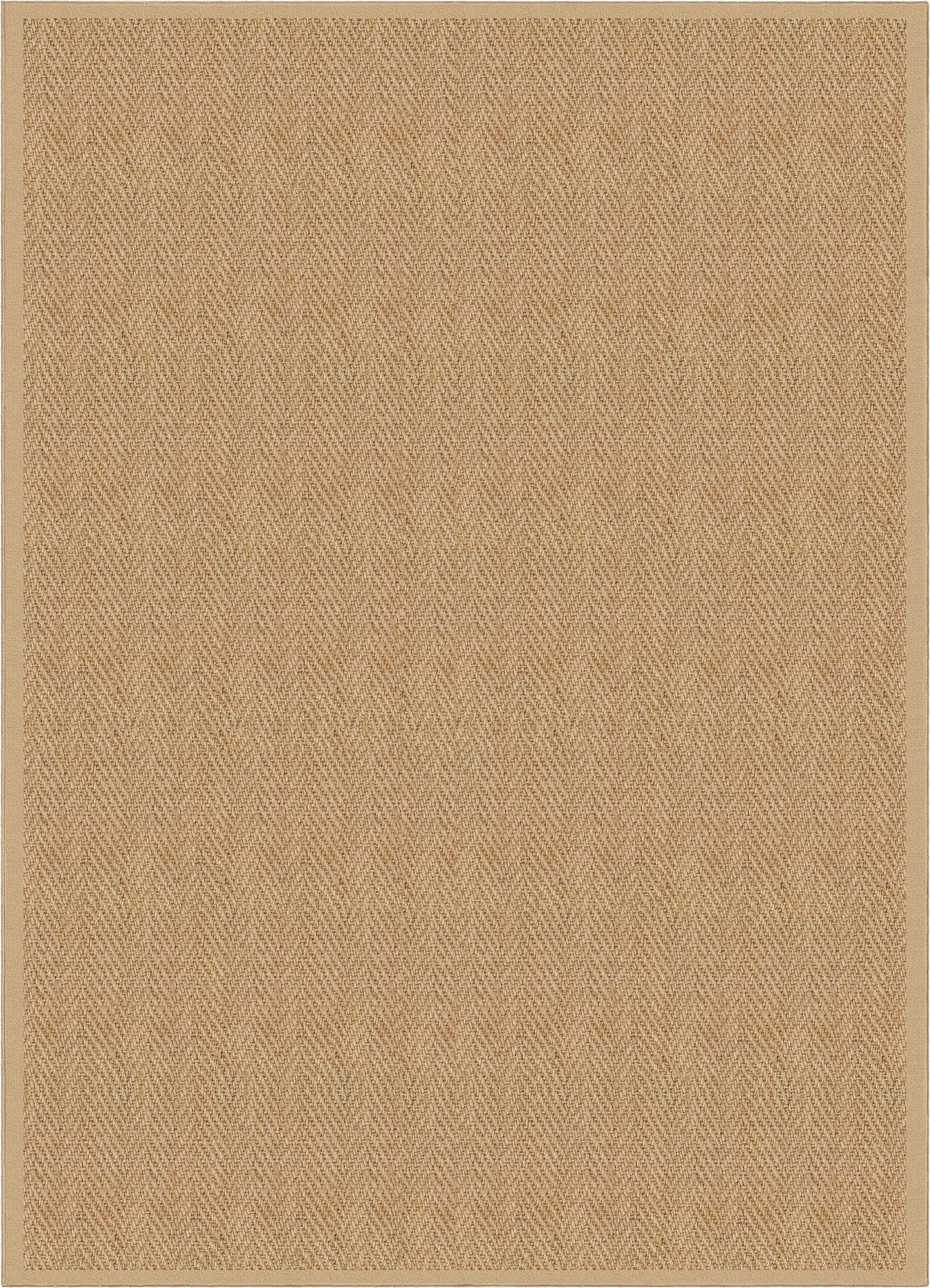 Well-Jute Boerboel Geometric Herringbone Beige Flatweave Rug